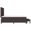 vidaXL Boxspringbed met matras Donkerbruin 140 x 200 cm Stof