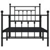vidaXL Bedframe met hoofd- en voeteneinde metaal zwart 90x190 cm