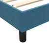 vidaXL Boxspring met matras fluweel donkerblauw 140x210 cm
