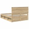 vidaXL Bedframe met hoofdeinde Sonoma 140 x 200 cm Massief grenenhout