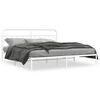 vidaXL Bedframe met hoofdbord metaal wit 200x200 cm