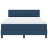 vidaXL Boxspring bed met matras met LED Blauw 140 x 190 cm Stof