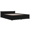 vidaXL Bedframe met lades zwart 150x200 cm
