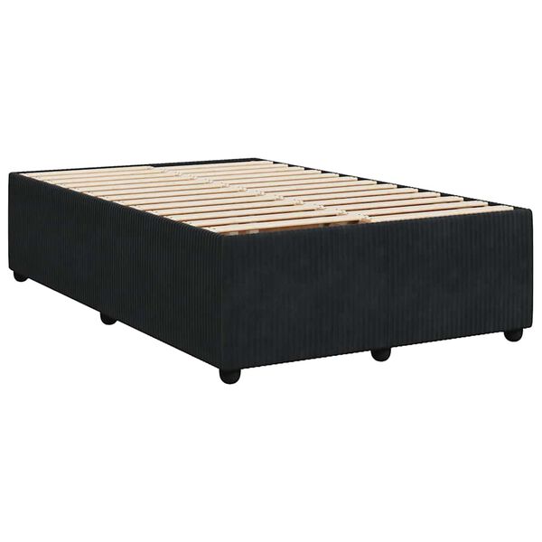 vidaXL Bedframe zonder matras 120x200 cm fluweel zwart