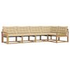 vidaXL Buiten bankenset 5 st Wit en Beige