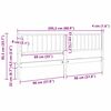 vidaXL Gestoffeerd hoofdbord Bruin 200 cm Massief grenenhout