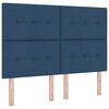 vidaXL Boxspringbed met matras met hoofdeinde Blauw 140 x 200 cm Stof
