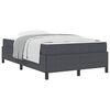 vidaXL Bedframe met matras Donkergrijs 120 x 190 cm Stof