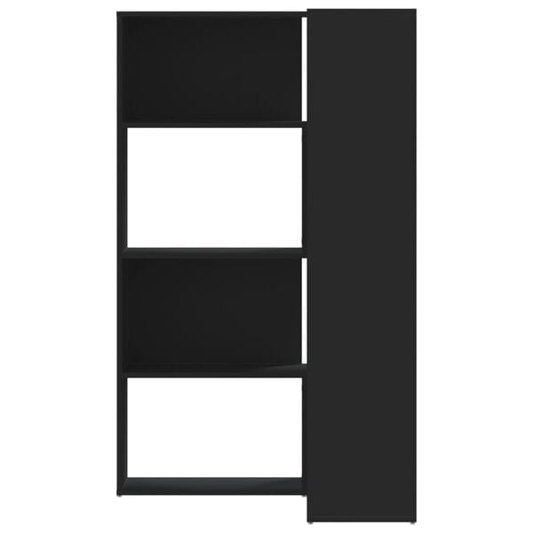 vidaXL Boekenkast 4-laags hoek 85x85x140 cm bewerkt hout zwart