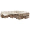 vidaXL Tuinbankenset 13 pcs Beige poly rattan