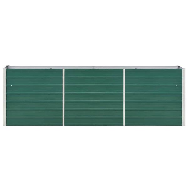 vidaXL Plantenbak verhoogd 240x40x77 cm gegalvaniseerd staal groen