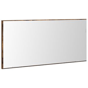 vidaXL Spiegel Wandgemonteerd Bruin 80 x 37 cm Glas en Engineered Hout