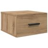 vidaXL Nachtkastje 35 x 35 x 20 cm Bewerkt hout Artisan Eiken