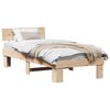 vidaXL Bedframe met hoofdeinde Naturel 75 x 190 cm Massief grenenhout