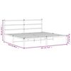vidaXL Bedframe met hoofdbord metaal wit 183x213 cm