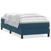vidaXL Boxspring met matras fluweel donkerblauw 90x210 cm
