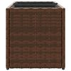 vidaXL Plantenbakken met 2 potten 2 st 72x30x32 cm poly rattan bruin