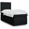 vidaXL Boxspring met matras stof zwart 90x190 cm