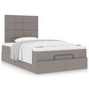 vidaXL Ottoman bed met matras 120x190 cm stof taupe