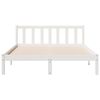 vidaXL Bedframe extra lang zonder matras grenenhout wit 160x220 cm