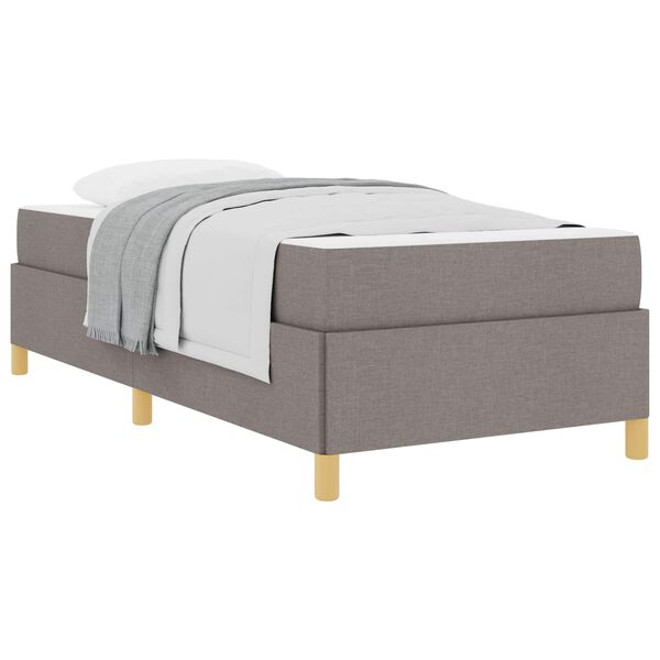 vidaXL Bedframe met matras Taupe 80 x 200 cm Stof