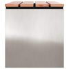 vidaXL Tuinbank Zilver 80 x 40 x 43 cm Roestvrij staal