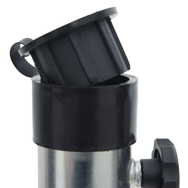 vidaXL Parasolvoet met grondpennen voor &Oslash;38/48 mm staal zilverkleurig