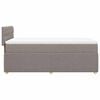 vidaXL Boxspring met matras stof taupe 90x190 cm