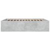 vidaXL Bedframe bewerkt hout betongrijs 160x200 cm