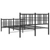 vidaXL Bedframe met hoofd- en voeteneinde metaal zwart 140x200 cm