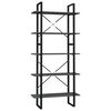 vidaXL Boekenkast met 5 schappen 80x30x175 cm bewerkt hout grijs