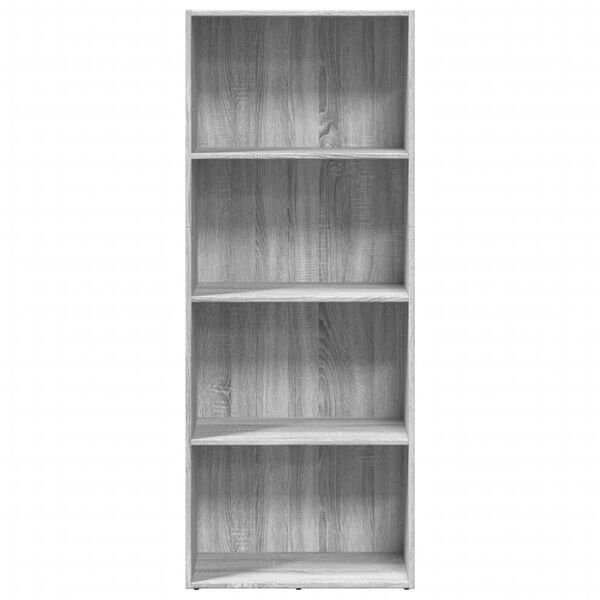 vidaXL Boekenkast 60x30x152 cm bewerkt hout grijs sonoma eikenkleurig