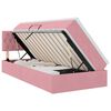 vidaXL Opbergbed met LED met matras met LED Roze 90 x 190 cm Fluweel