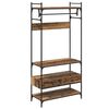 vidaXL Kledingkast met lade Oud hout 89 x 39 x 184.5 cm Bewerkt hout