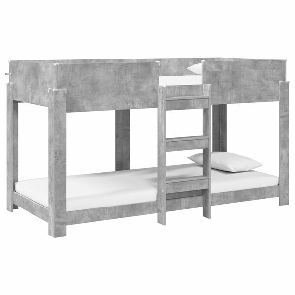 vidaXL Bunk Bed voor Kinderen Beton Grijs 100 x 190 cm Bewerkt hout