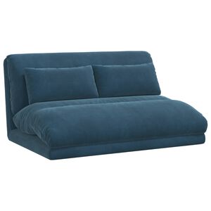 vidaXL Verstelbare vlo stoelen Blauw Fluweel
