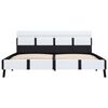 vidaXL Bedframe met LED kunstleer wit 140x200 cm