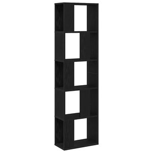 vidaXL Boekenkast Zwart Eiken 45 x 23,5 x 162,5 cm