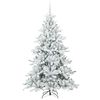 vidaXL Kunstmatige Inklapbare Kerstboom met 300 LED Wit 180 cm PVC