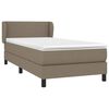 vidaXL Boxspring met matras stof taupe 80x200 cm