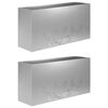 vidaXL Plantenbak 2 st zilver 100 x 20 x 49 cm Gegalvaniseerd staal