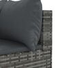 vidaXL 8-delige Loungeset met kussens poly rattan grijs