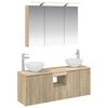 vidaXL Badkamerkastenset 4 pcs Sonoma Eiken 100 x 14,5 x 70 cm