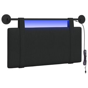 vidaXL Hangend hoofdbord Zwart Stof