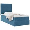vidaXL Opslag bed met matras Donkerblauw 90 x 190 cm Fluweel