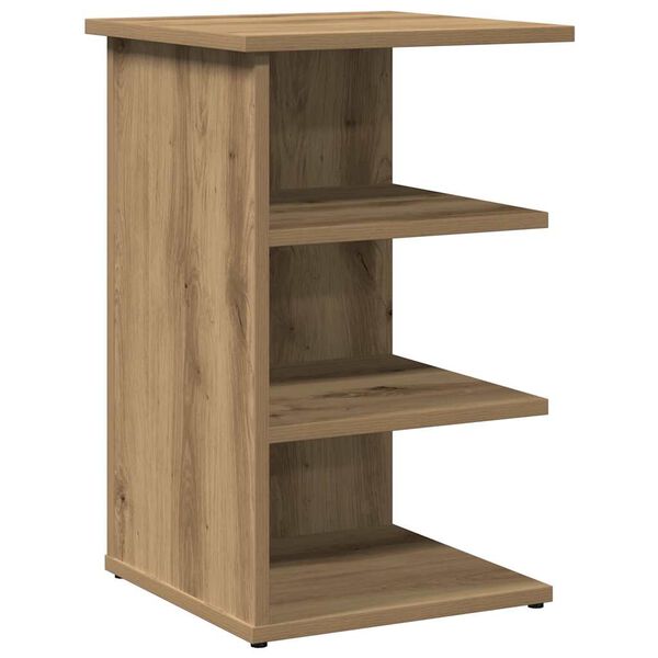 vidaXL Dressoir 35x35x55 cm bewerkt hout artisanaal eikenkleur