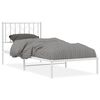 vidaXL Bedframe met hoofdbord metaal wit 90x190 cm