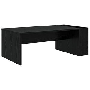 vidaXL Salontafel Zwart Eiken 95 x 50 x 34 cm Bewerkt hout