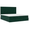vidaXL Ottoman bed met matrassen 160x200cm fluweel donkergroen