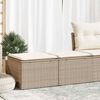 vidaXL 2-delige Loungeset met kussens poly rattan acacia beige